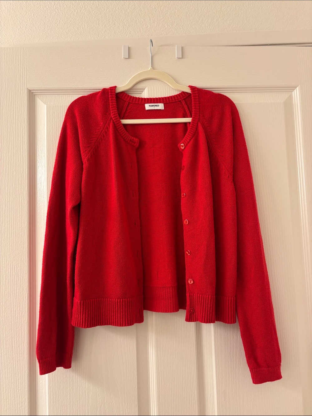Rumored Red Classic Button-Front Cardigan